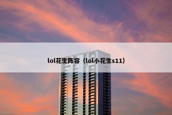 lol花生阵容（lol小花生s11）