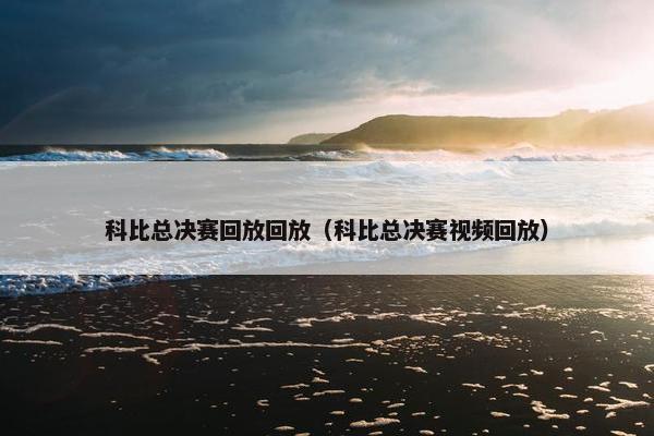 科比总决赛回放回放（科比总决赛视频回放）