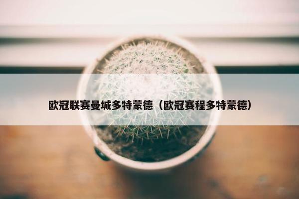欧冠联赛曼城多特蒙德（欧冠赛程多特蒙德）
