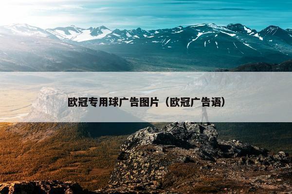 欧冠专用球广告图片（欧冠广告语）