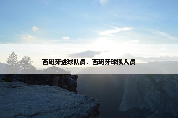 西班牙进球队员，西班牙球队人员