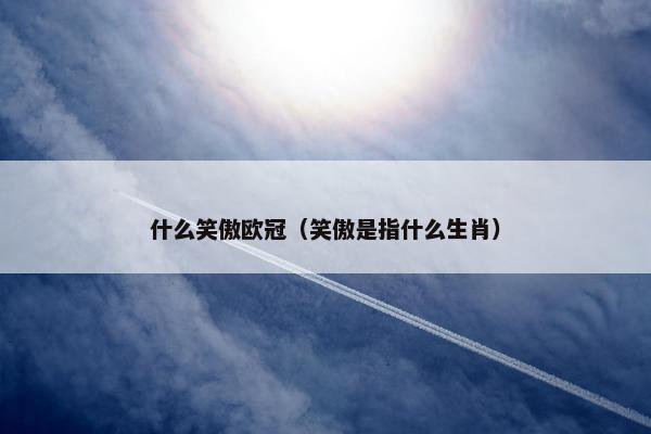 什么笑傲欧冠（笑傲是指什么生肖）