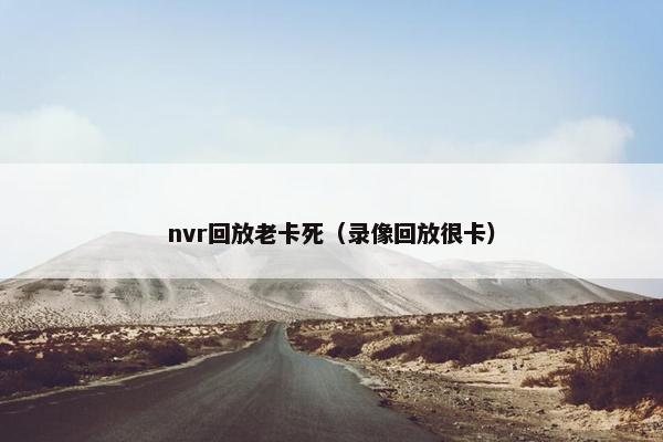 nvr回放老卡死（录像回放很卡）