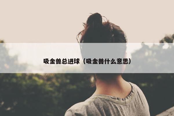 吸金兽总进球（吸金兽什么意思）