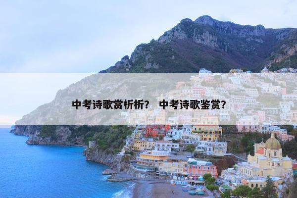 中考诗歌赏析析？ 中考诗歌鉴赏？