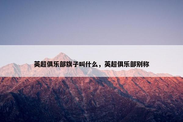 英超俱乐部旗子叫什么，英超俱乐部别称