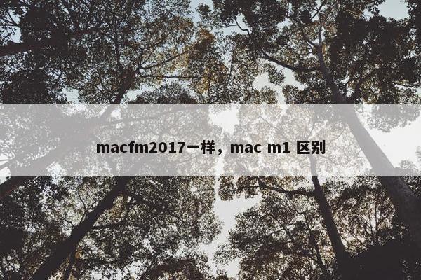 macfm2017一样,mac m1 区别 macfm2017一样,mac m1 区别