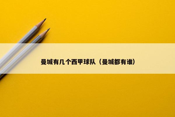 曼城有几个西甲球队（曼城都有谁）