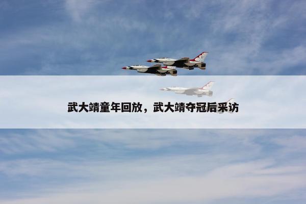 武大靖童年回放，武大靖夺冠后采访