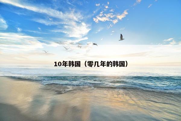 10年韩国（零几年的韩国）