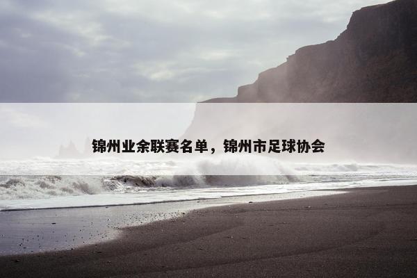 锦州业余联赛名单，锦州市足球协会