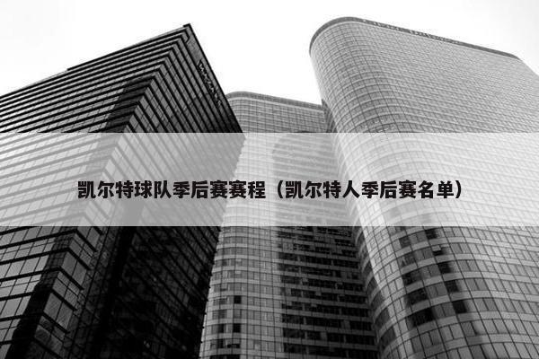 凯尔特球队季后赛赛程（凯尔特人季后赛名单）