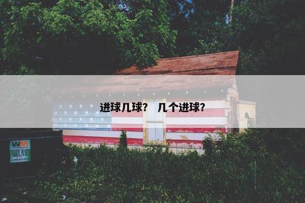 进球几球？ 几个进球？