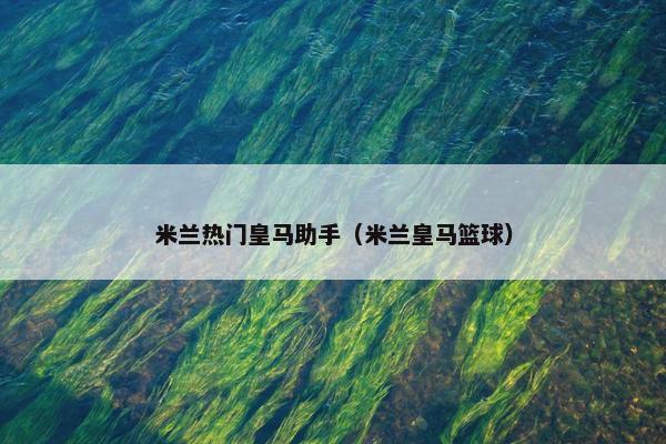 米兰热门皇马助手（米兰皇马篮球）