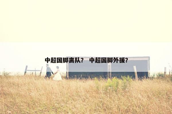 中超国脚离队? 中超国脚外援? 中超国脚离队? 中超国脚外援?