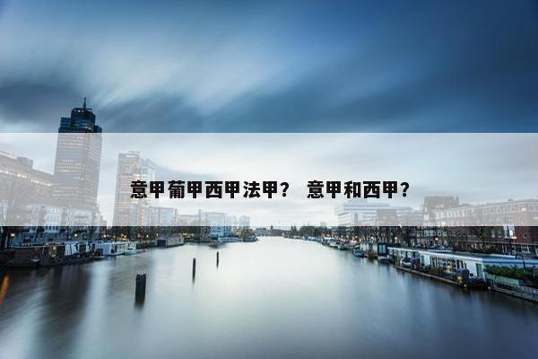 意甲葡甲西甲法甲？ 意甲和西甲？