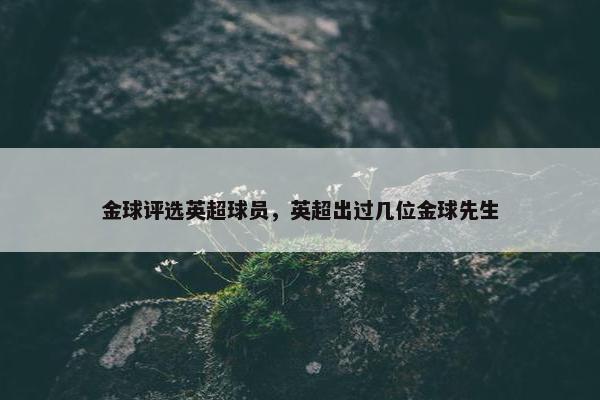 金球评选英超球员，英超出过几位金球先生