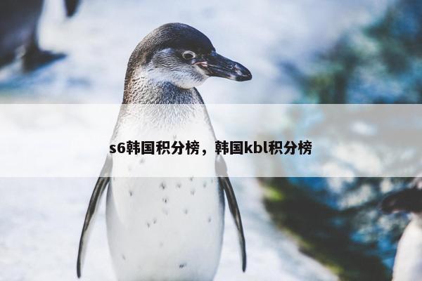 s6韩国积分榜，韩国kbl积分榜