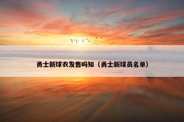 勇士新球衣发售吗知（勇士新球员名单）