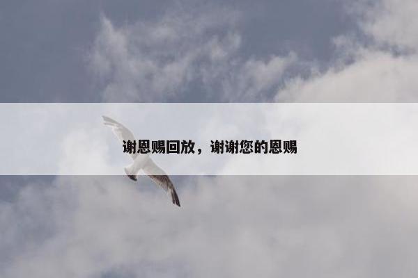 谢恩赐回放，谢谢您的恩赐