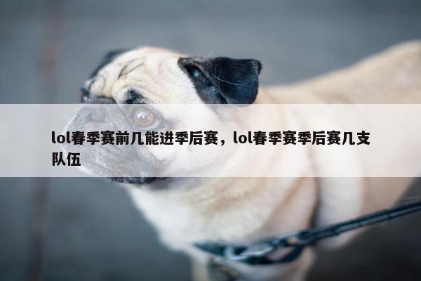 lol春季赛前几能进季后赛，lol春季赛季后赛几支队伍