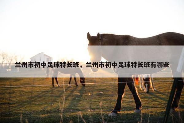 兰州市初中足球特长班，兰州市初中足球特长班有哪些