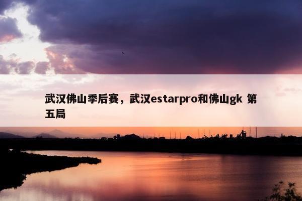 武汉佛山季后赛，武汉estarpro和佛山gk 第五局