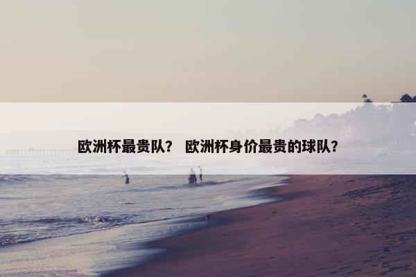 欧洲杯最贵队？ 欧洲杯身价最贵的球队？