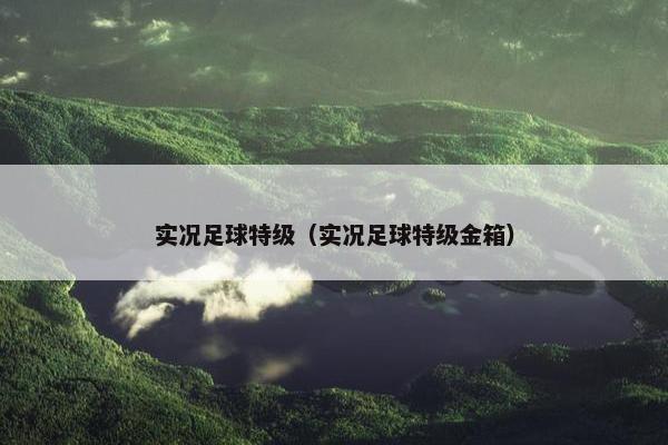实况足球特级（实况足球特级金箱）