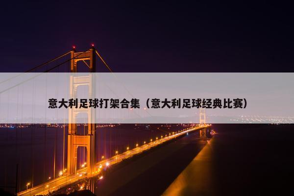 意大利足球打架合集（意大利足球经典比赛）