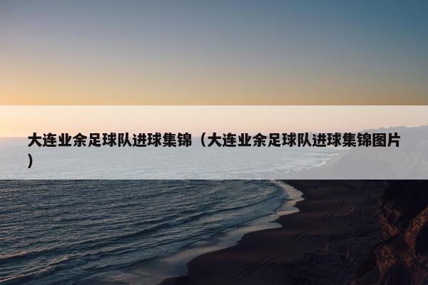 大连业余足球队进球集锦（大连业余足球队进球集锦图片）