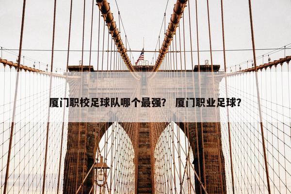 厦门职校足球队哪个最强？ 厦门职业足球？