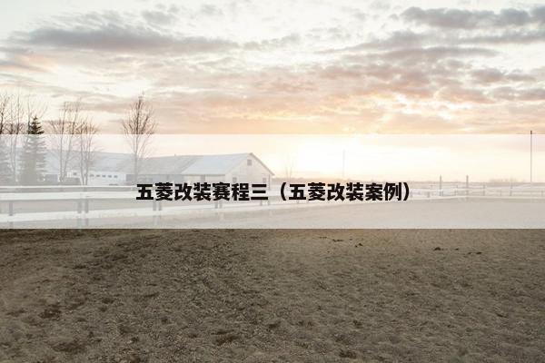 五菱改装赛程三（五菱改装案例）