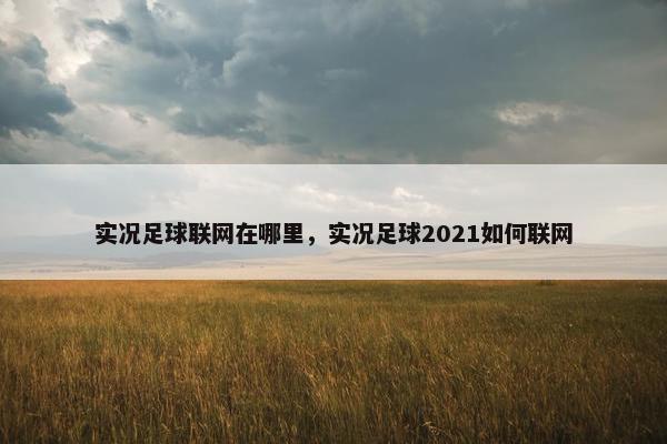 实况足球联网在哪里，实况足球2021如何联网