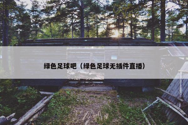绿色足球吧（绿色足球无插件直播）
