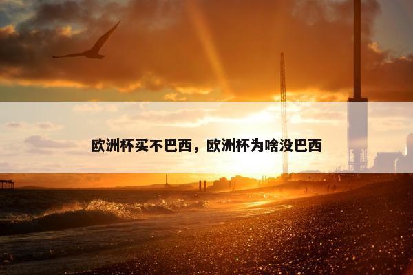 欧洲杯买不巴西，欧洲杯为啥没巴西