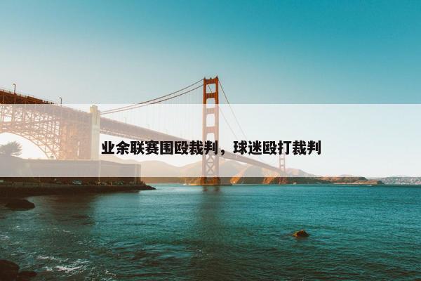 业余联赛围殴裁判，球迷殴打裁判