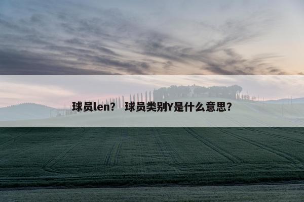 球员len？ 球员类别Y是什么意思？