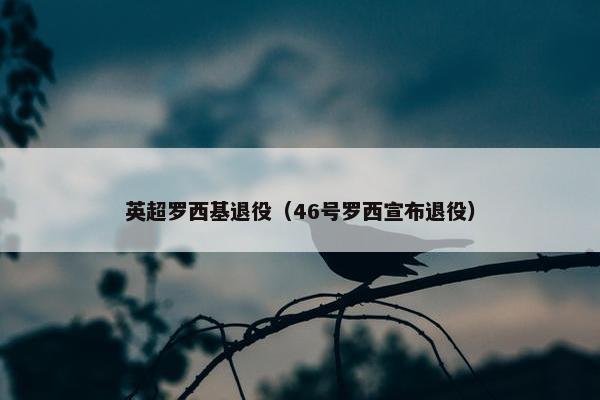 英超罗西基退役（46号罗西宣布退役）