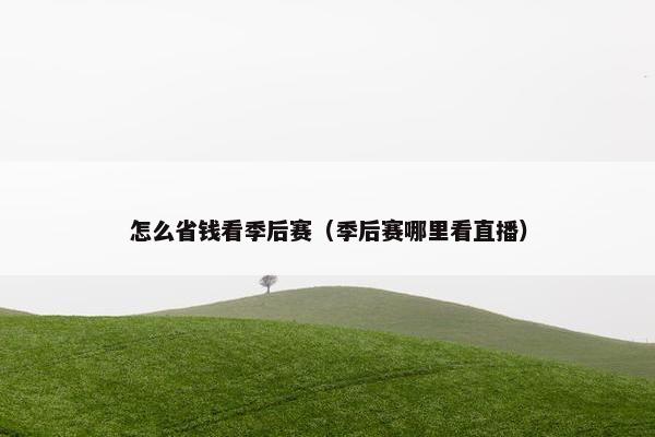 怎么省钱看季后赛（季后赛哪里看直播）