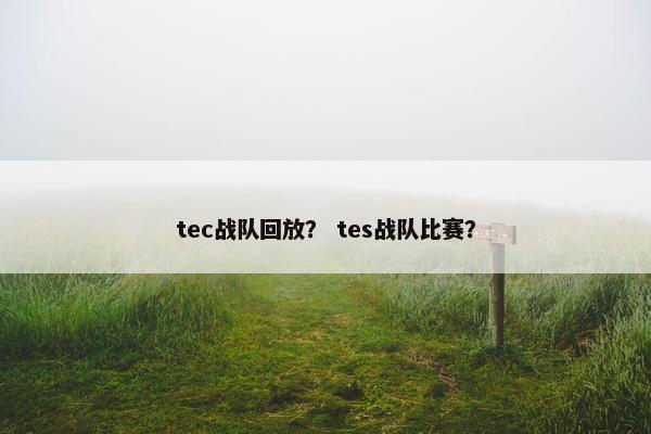 tec战队回放？ tes战队比赛？