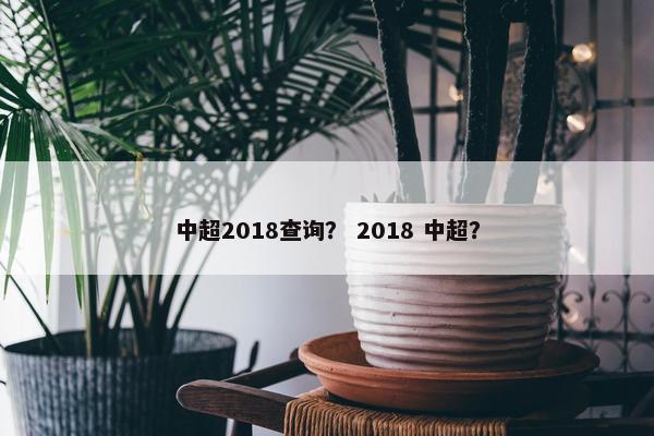 中超2018查询？ 2018 中超？