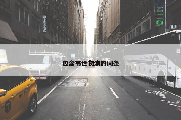 包含韦世物浦的词条