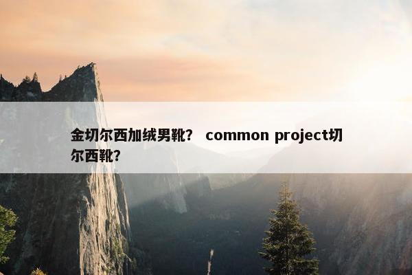 金切尔西加绒男靴？ common project切尔西靴？