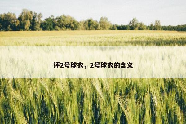 评2号球衣，2号球衣的含义
