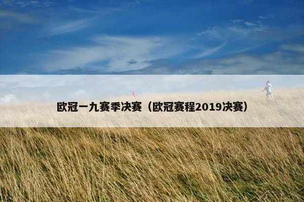 欧冠一九赛季决赛（欧冠赛程2019决赛）