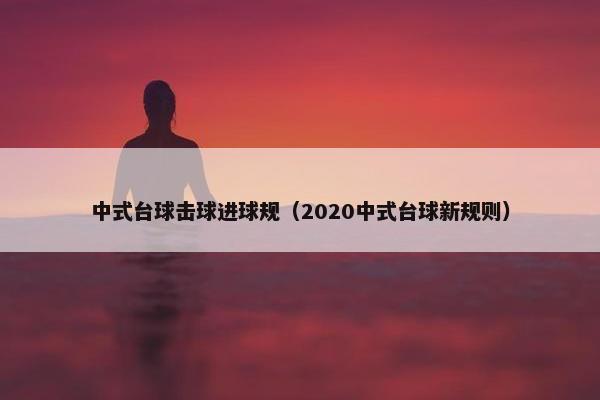 中式台球击球进球规(2020中式台球新规则) 中式台球击球进球规(2020中式台球新规则)