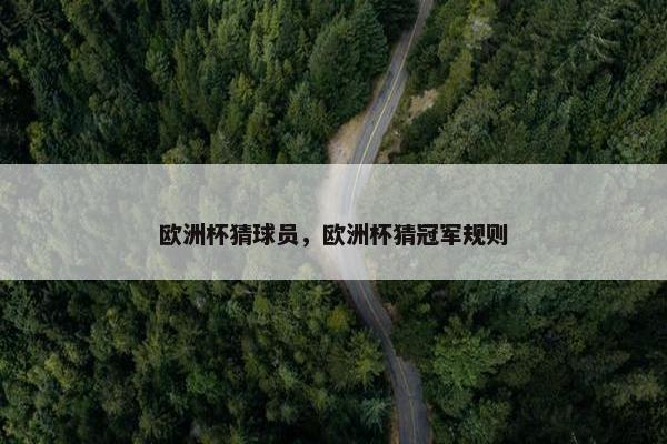 欧洲杯猜球员，欧洲杯猜冠军规则