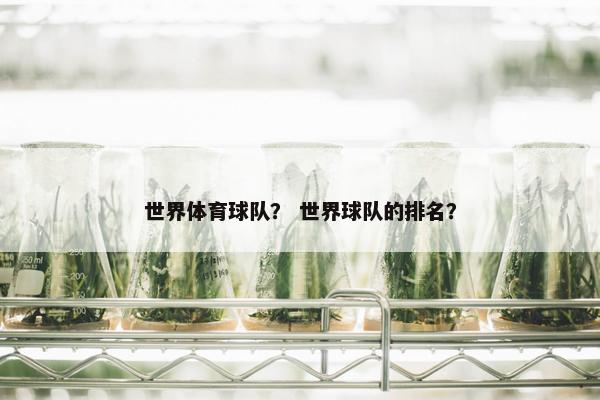 世界体育球队？ 世界球队的排名？