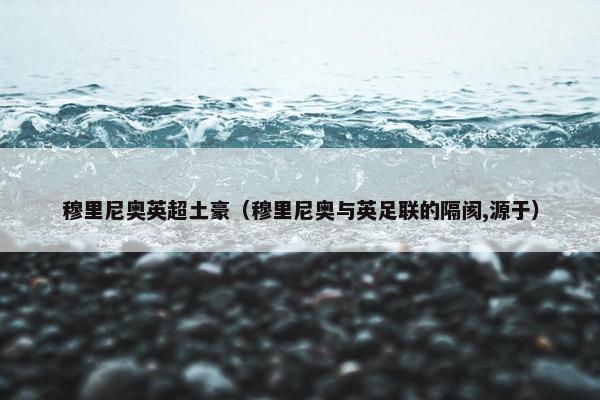 穆里尼奥英超土豪（穆里尼奥与英足联的隔阂,源于）